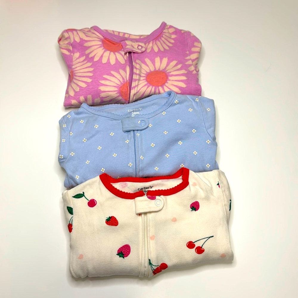 Set of 3 Carter’s Footed Sleepers